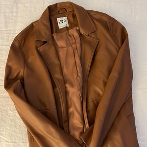 Zara Faux Leather Trench